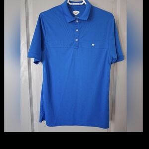 Callaway Blue Men's Polo with Silver V Logo. Mens Small. Never Worn